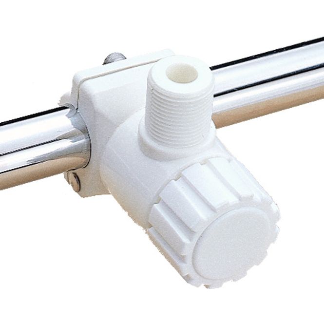 Hovedbilde Antennefot for rekke / rørmontering hvit nylon