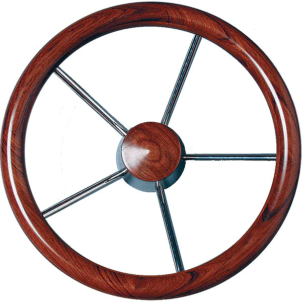 Hovedbilde Uflex Ratt Rustfritt V62 med mahogny