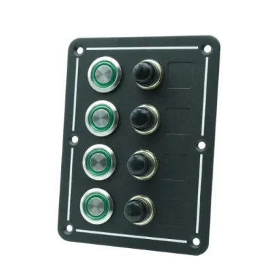 ProSupply Bryterpanel 4 Brytere med sikringsholder
