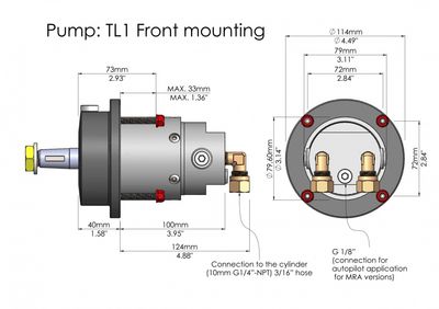 Nordflex  Hydraulisk styring Innenbords MU50TF