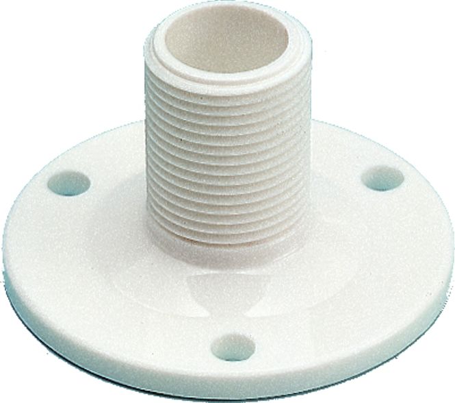 Hovedbilde Antennefot 25 mm nylon toppmontering, hvit