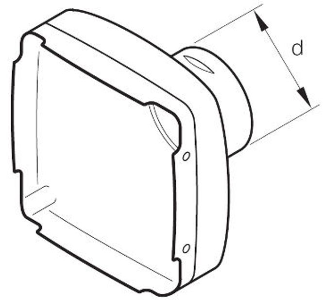 Hovedbilde Eber kappe til utblåsning D5 90mm