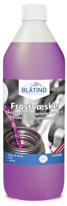 Hovedbilde Blåtind Frostvæske Rød Long Life Ferdigblandet 774 D-F 1 l