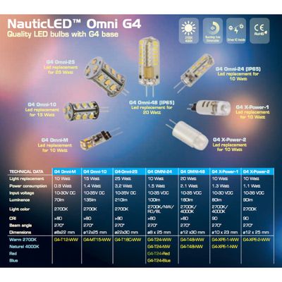 LED-pære G4, 2700/varmhvit, dimbar