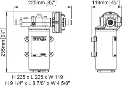 MARCO Tannhjulspumpe UP14 24V diesel