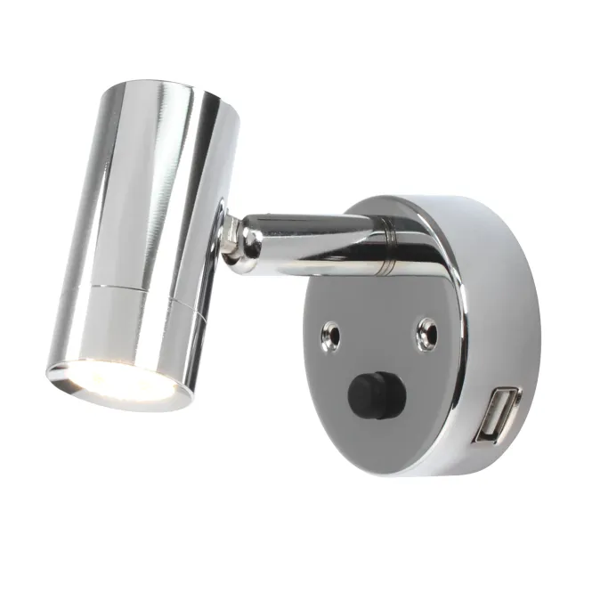 Hovedbilde Nautilight Lampett Blank LED med USB 1A uttak 2W  8-30V