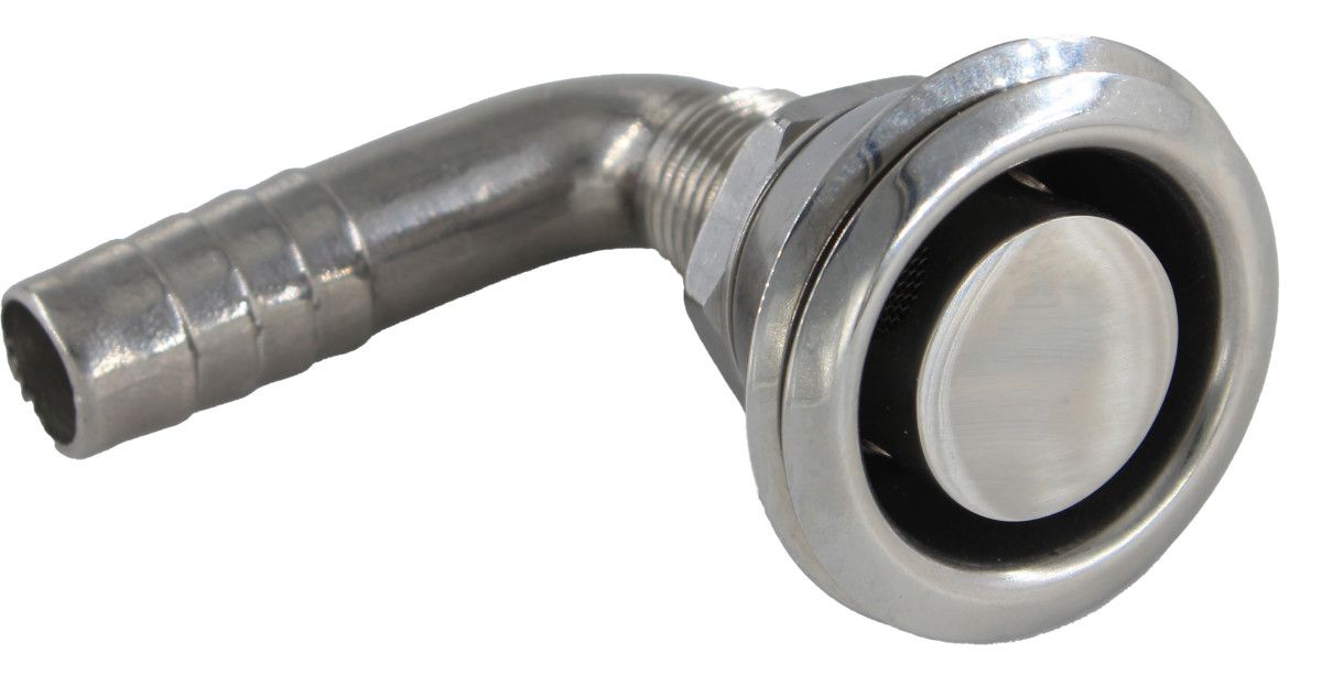Tanklufter Flush 90° 316 - 16 eller 19mm stuss