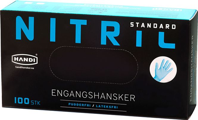 Hovedbilde Engangshansker Handi Nitrile 100 stk