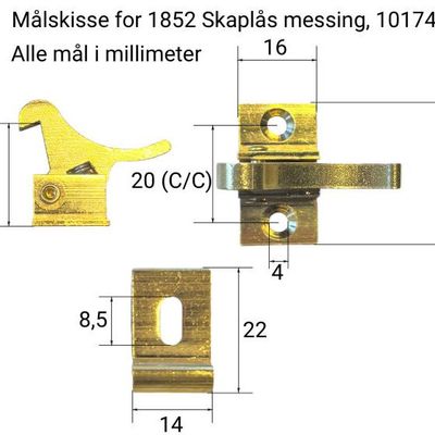 Skaplås messing