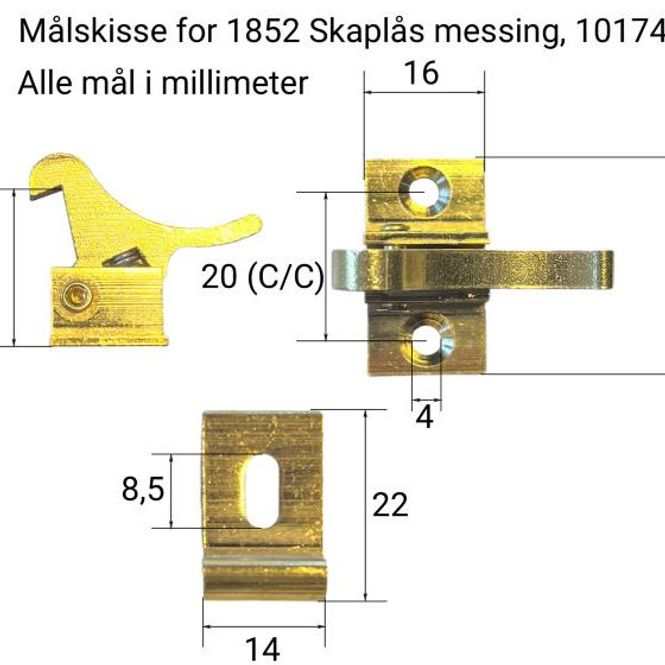 Hovedbilde Skaplås messing