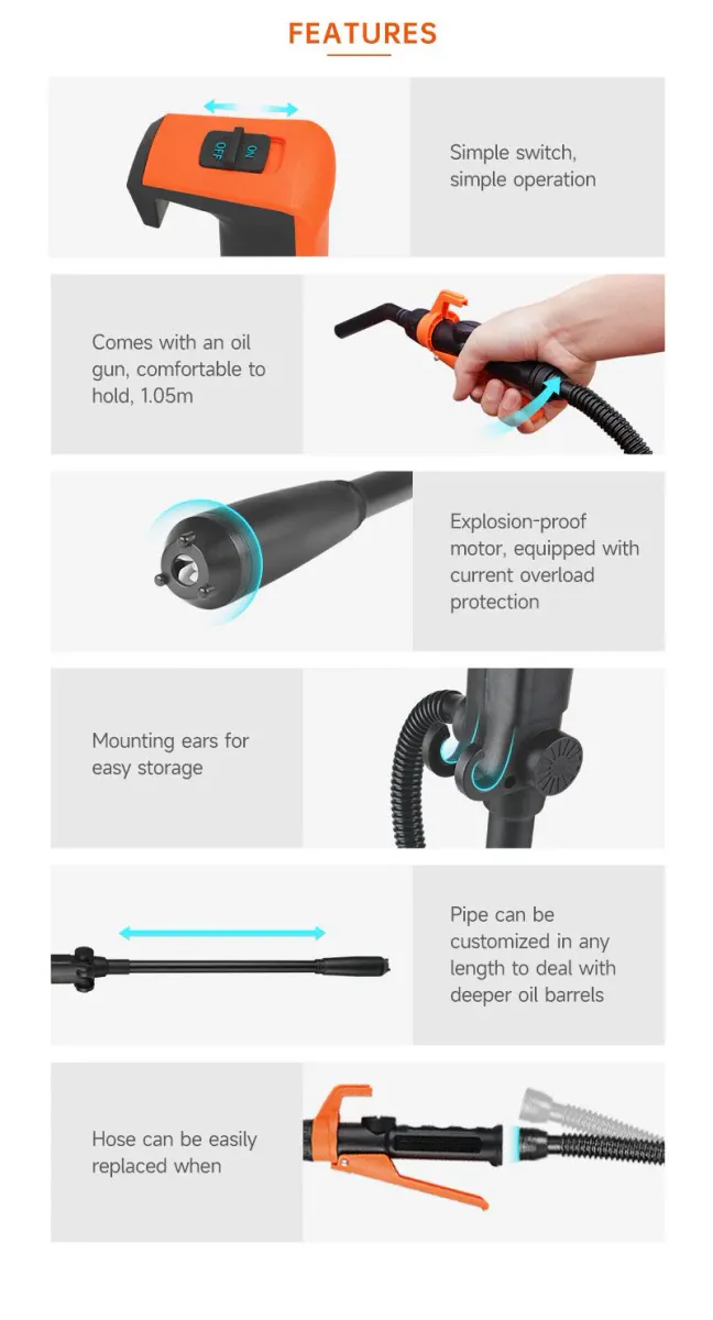 Seaflo Batteridrevet Drivstoffpumpe Oppladbar