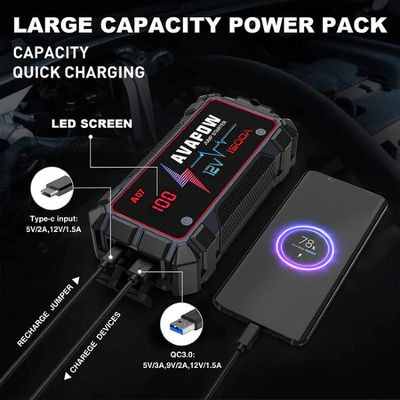   Avapow Jump Starter A9 12V 1500 A 8000 mAh