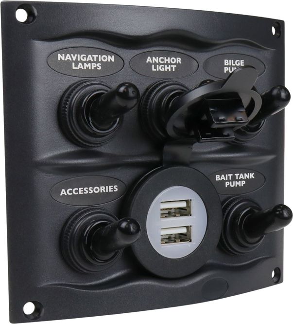 Hovedbilde BEP Bryterpanel 5 brytere + USB